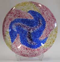 Color Swirl Glass Bowl Top View