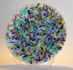 Color Bar Art Glass Bowl